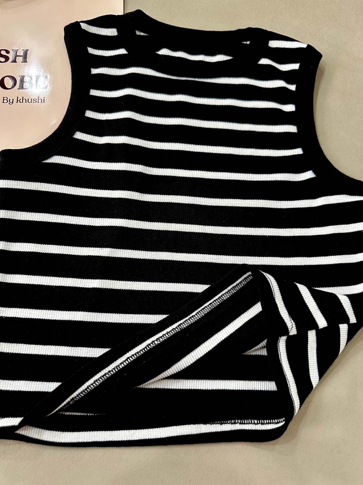 Black Dusk Striped Tank Top - Image 5
